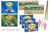 Bellino Savoiardi Lady Fingers, 7oz (2Pack) w/Bamboo Tong,Ferrara Italian Torrone Variety Pack,7.62