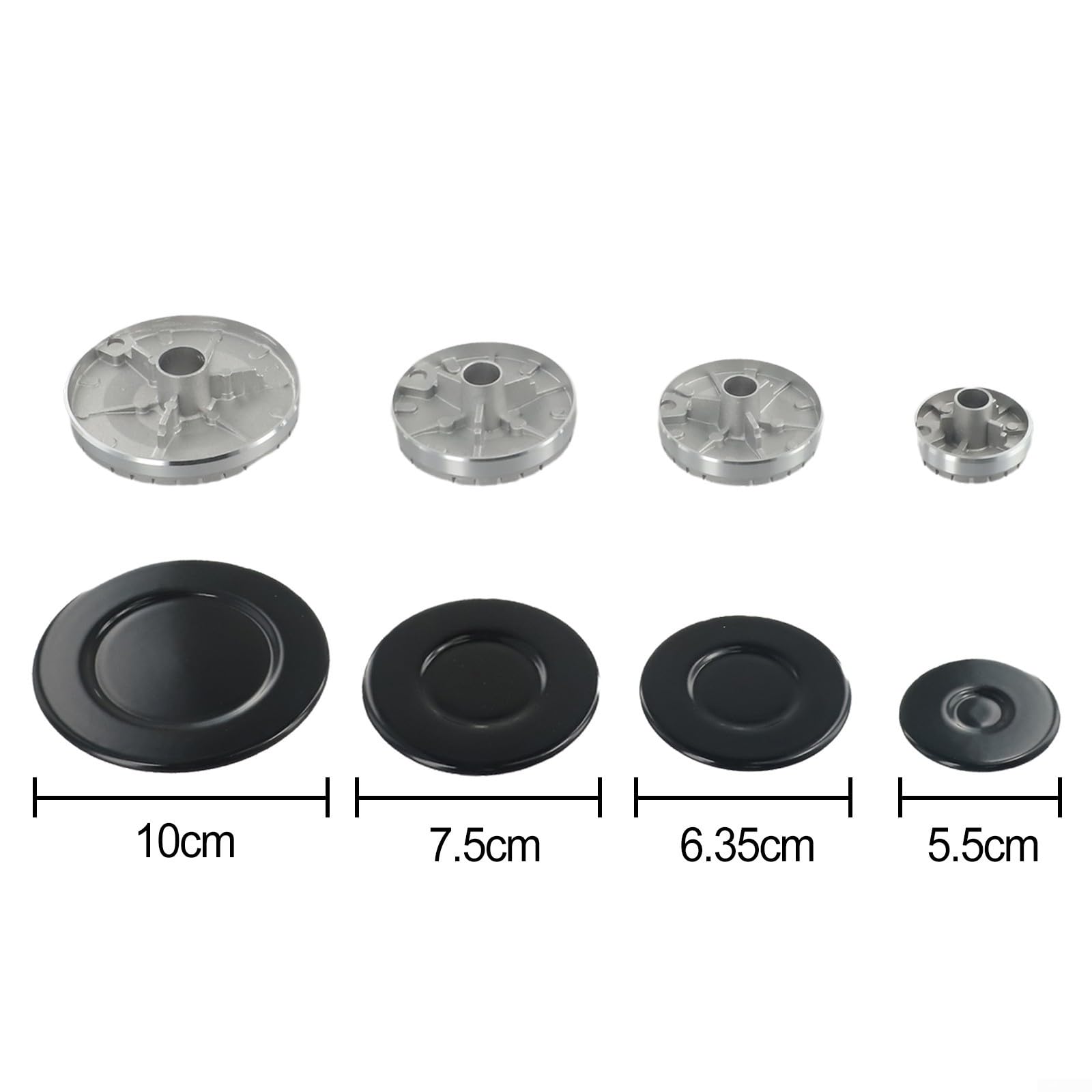 Brennerkappen Zinklegierung Besttoolifes Gasherd Abdeckungen Set - 6  Brennerhauben \u0026 5 Flammendiffusoren Für SABAF Brennerhauben Zinklegierung, image size:1600x1600