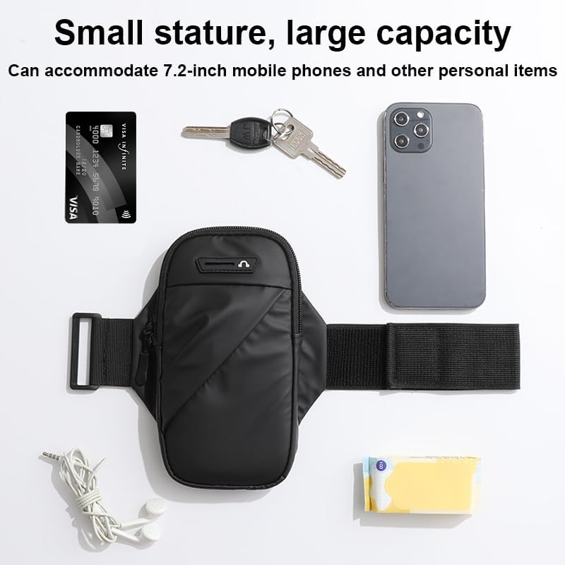 Miniatura 8 de Brazalete para teléfono, resistente al agua, con ranura para cremallera, soporte para teléfono celular para iPhone 16, 15, 14, 13, 12, 11 Pro