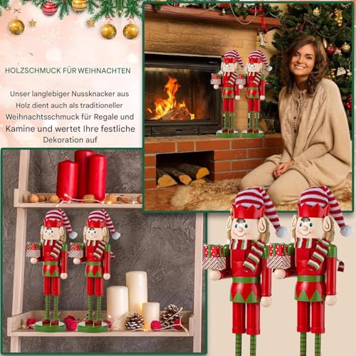 Figurine Casse-Noisette de Noël pour une décoration de cheminée festive - 5