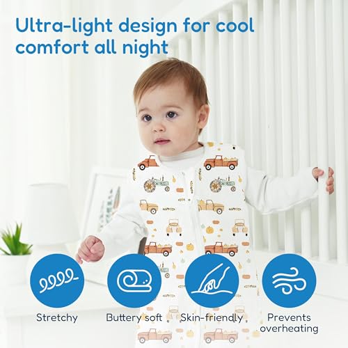Image of TotAha Sleep Sack 15-18-24 Months 3-Pack,Stretchy,Buttery Soft Sleeping Bag,Light Baby Wearable Blanket with 2-Way Safe Zippers for Boys Girls, 0.5 TOG