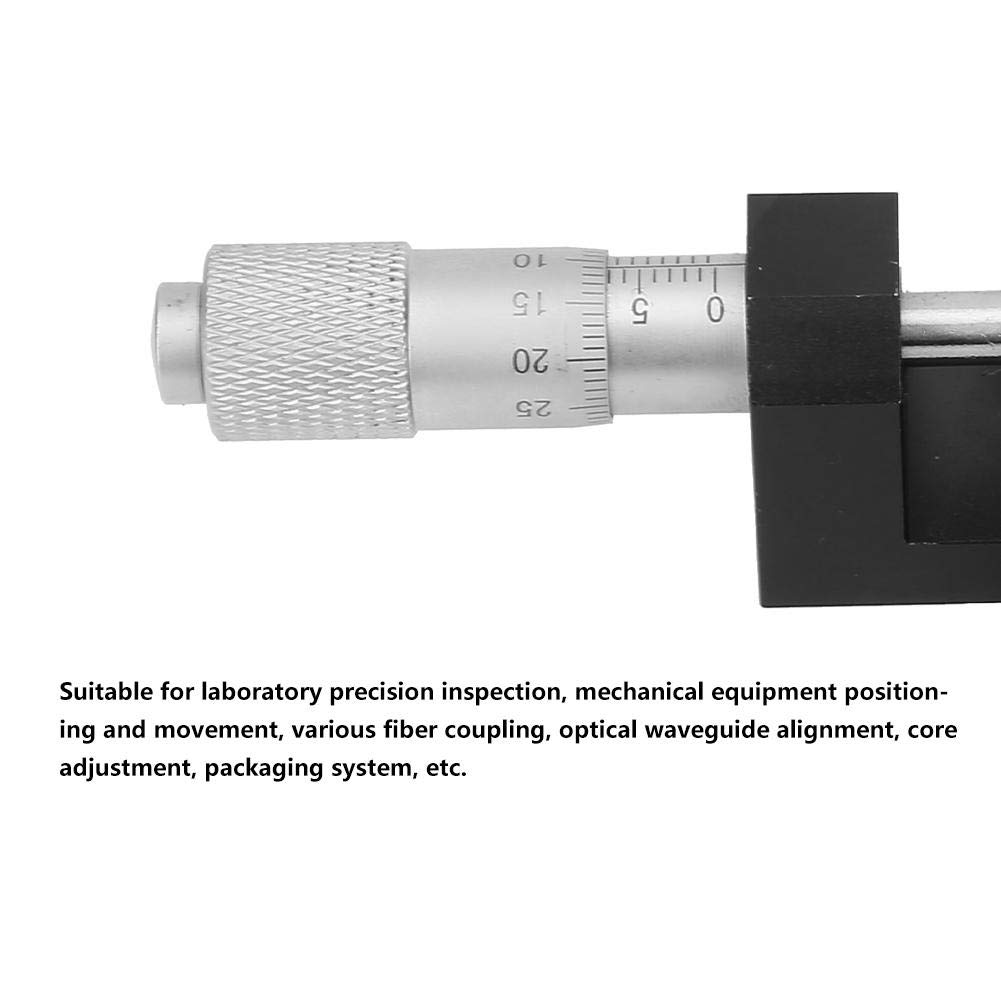 Keenso XY-Lineartisch SEMY60-AC Mikrometer Manuelle Präzision Linearverschiebebühne Verschiebung Trimmen Lager Schiebetisch Kreuzrollenführung XY-Achse 60x60x40mm Plattformgröße