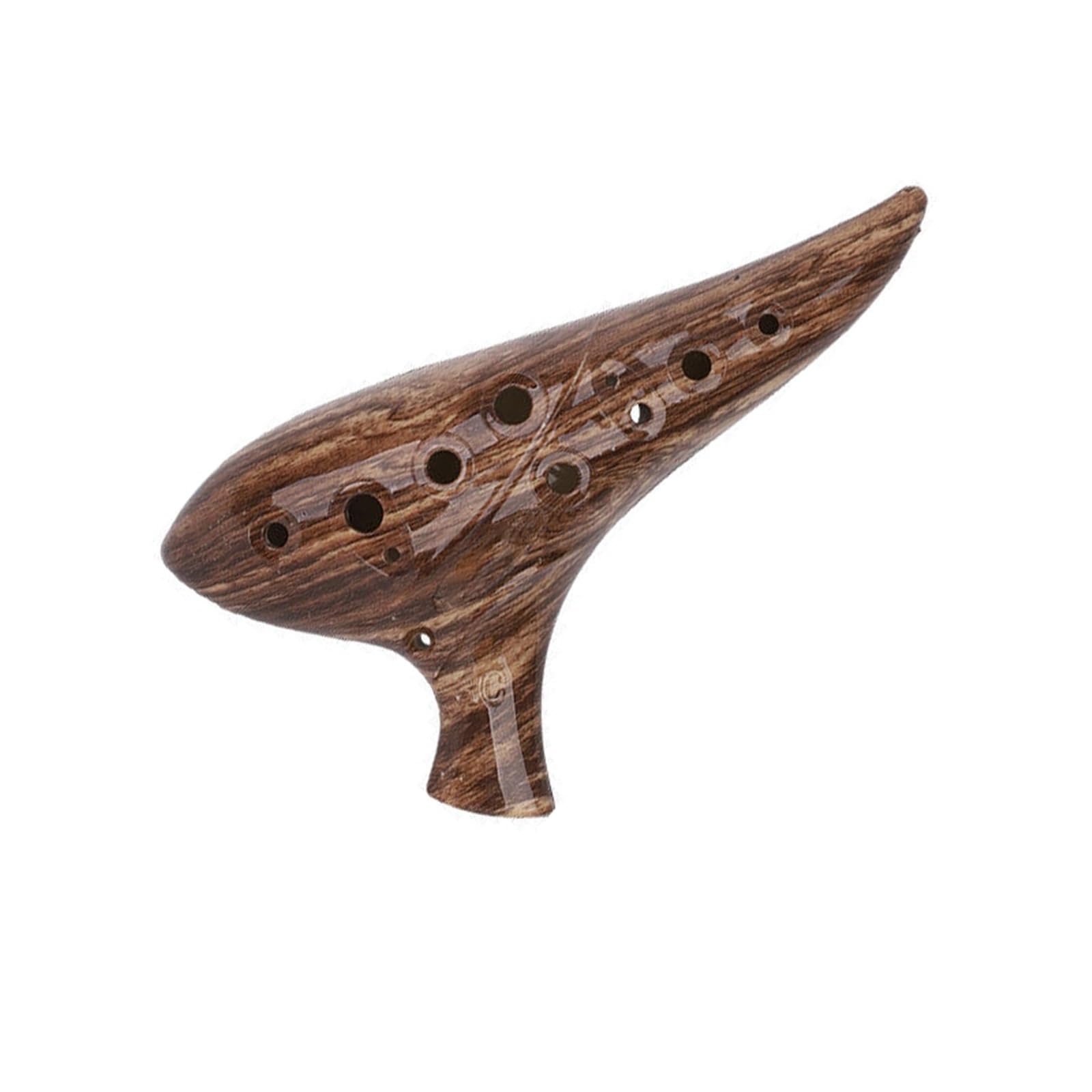 Instrumentos ocarinas de cerámica, Ocarina 12 agujeros resina Alto C clave alcanfor madera grano