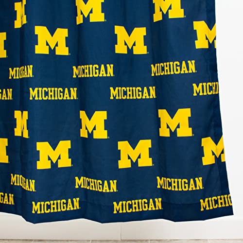 Image of College Covers Everything Comfy Michigan Wolverines Bright and Colorful Shower Curtain Cover 70 inch x 72 inch