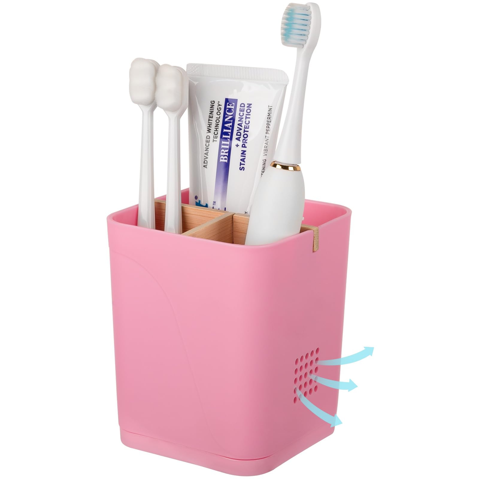Photo 1 of Electric Toothbrush Holder Tooth Brush and Toothpaste Organizer, Pink