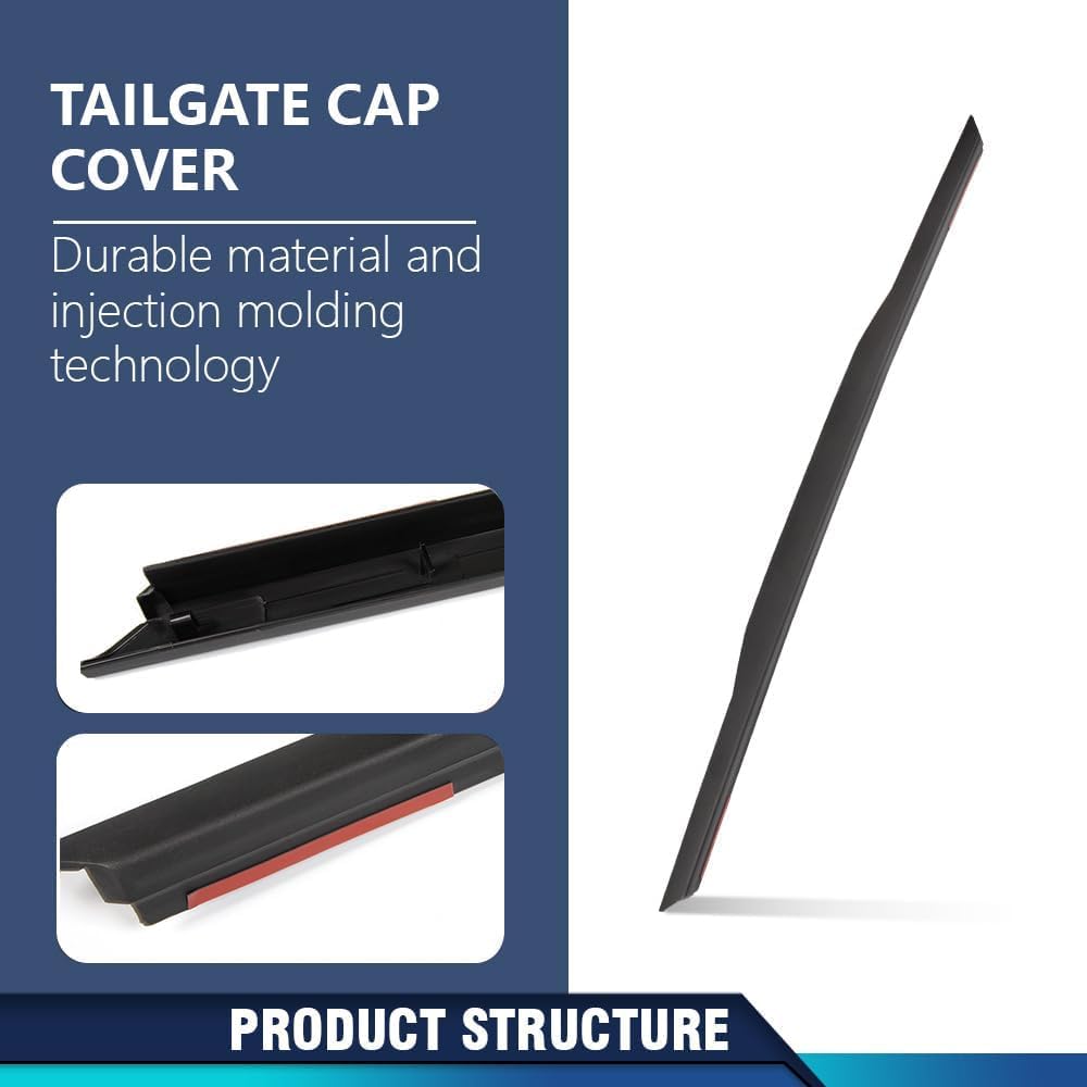 PIT66 Tailgate Cover Cap Top Protector Trim Molding Compatible with Nissan Titan Pickup 2004 2005 2006 2007 2008 2009 2010 2011 2012 934867S200, 93486-7S200