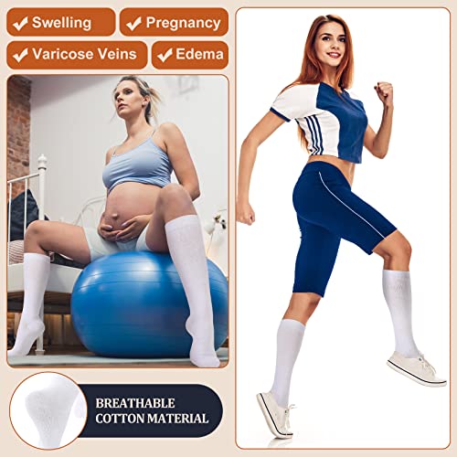 4 Pairs Cotton Compression Socks for Women Men 20-30mmhg Is Best Support Stocking for Running Hiking Cycling4