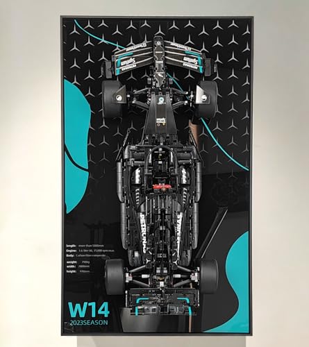 WETCEAOM Display Wallboard for Lego Technic 42171 Mercedes-AMG F1 W14 E Performance Race Car, Wall Art Frame for Lego Car Wall Mount Lovers, Display Wallboard Only!