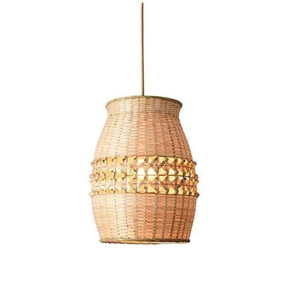 Bambou lampe E27 et suspension rotin haut de gamme pour décoration de table d'hôtel