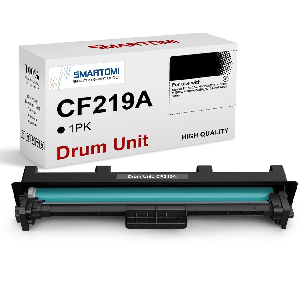 SMARTOMI CF219A Tamburo Compatibile per HP CF219A 19A per HP Laserjet PRO M102 M102a M102w Laserjet PRO MFP M130 M130a M130fn M130fw M130nw M132 M132a M132fn M132fp M132fw M132nw M132sfnw(1 Tamburo)