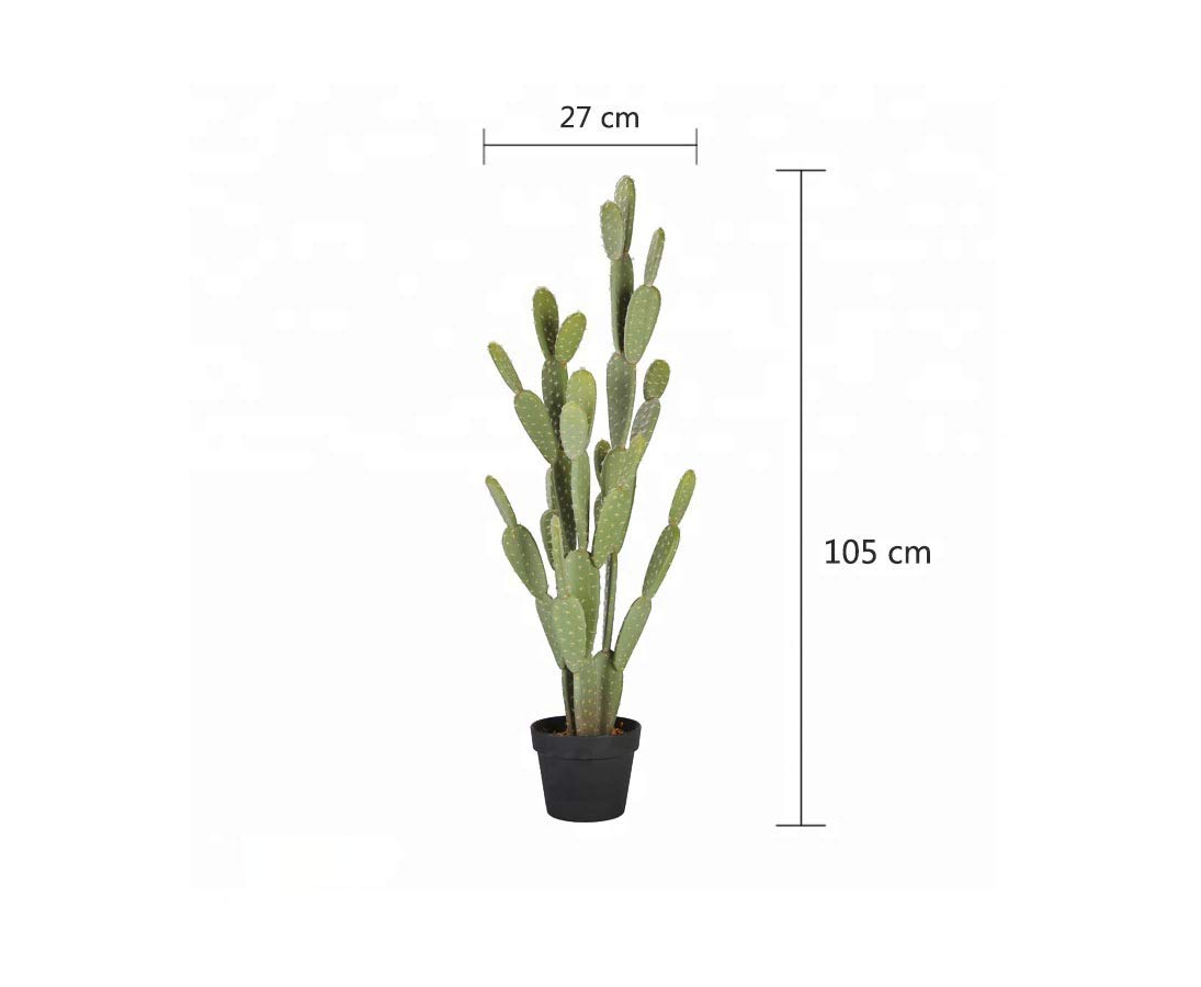 Amazon.de: kunstpflanzen-discount.com Bltterkaktus knstlich mit 36  Bltter 105cm hoch inklusive Topf- knstlicher Kaktus Dekokakteen  Wstendekoration