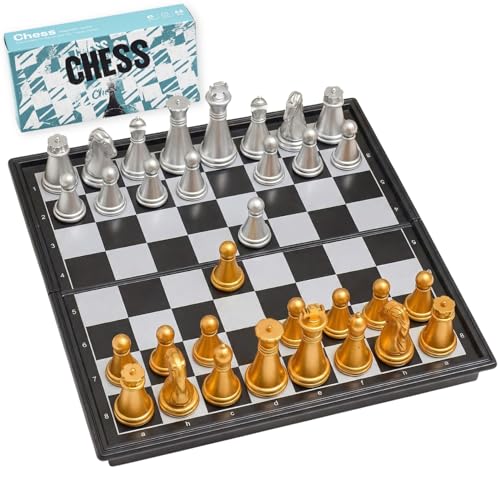 Mini set de ajedrez magnético portátil Vikutu 13 cm miniatura 1