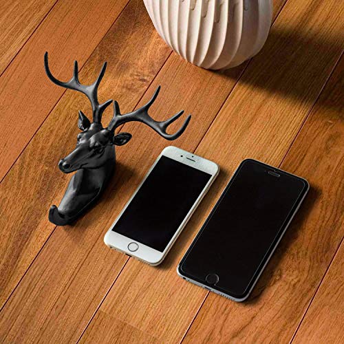 Image of KPNG Deer Plastic Head Single Wall Hook /Hanger Animal Shaped Coat Hat Hook Heavy Duty, Rustic, Decorative Gift (Black, Grey Random) 2 Piece