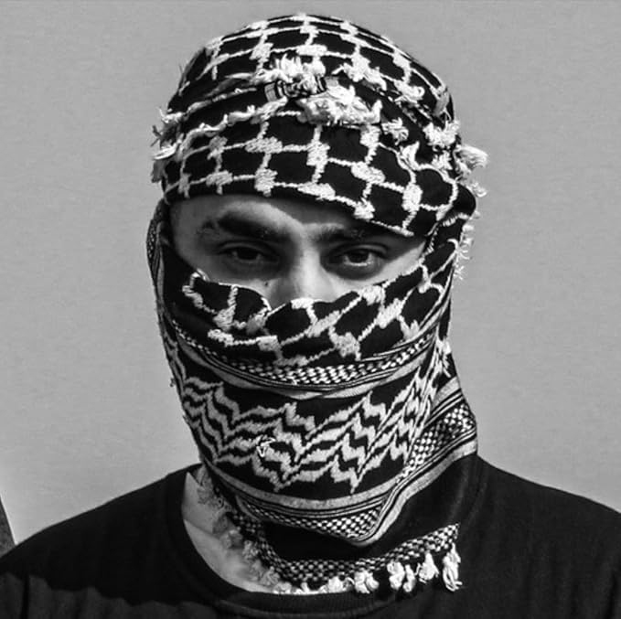 Arab Keffiyeh Shemagh Original Palestine Scarves Kufiya Arafat Cotton Hatta Scarves Bandanas Iraq Desert Scarves - 100% Cotton Keffiyeh Scarves Wrap for Men And Womens2