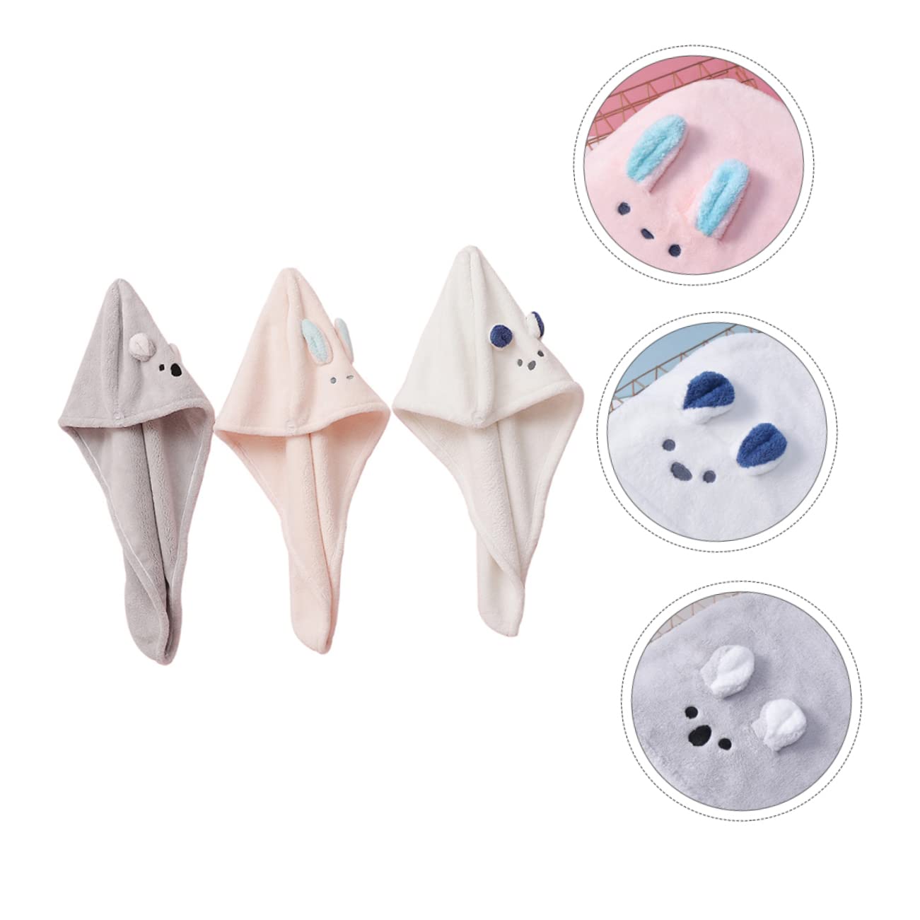 FOYTOKI Super Absorbent Cloth Hair Drying Cap Set Hair Dryer Cap Towel Wrap for Quick Dry