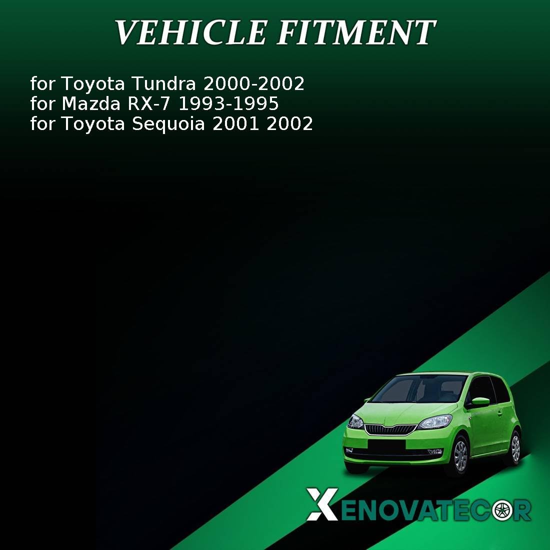 compatible with Disc Brake Hardware Kit Compatible with Toyota Tundra,Sequoia 2000 2001 2002 Compatible with Mazda RX-7 1993 1994 1995 Front 1 X