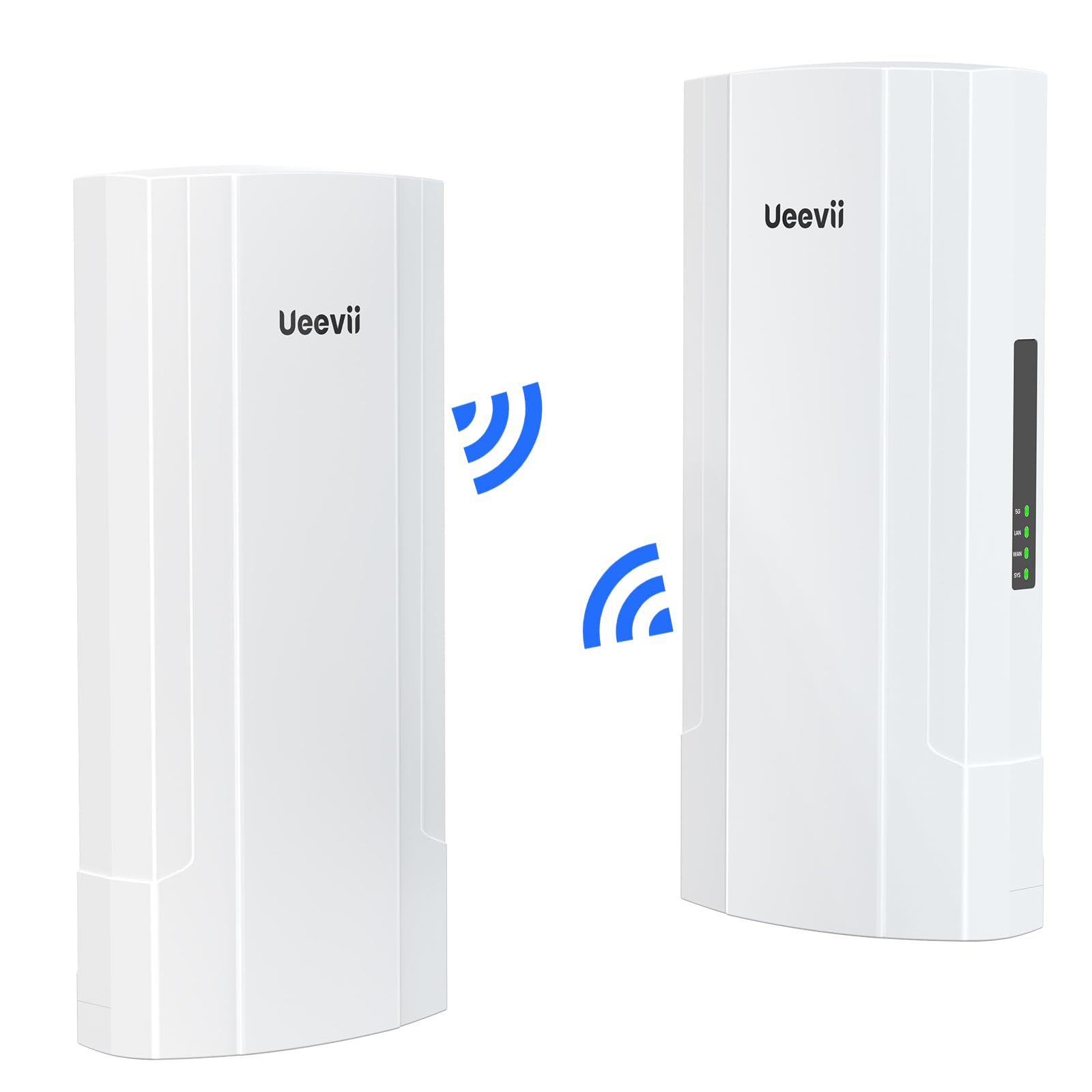 UeeVii Gigabit Wireless Bridge Outdoor: CPE10KM 5.8GHz Long Range Point to Point WiFi Bridge with 18dBi Antenna, 48V POE, Plug and Play for Network Extension to Barn Shop Garage Surveillance, 2-Pack