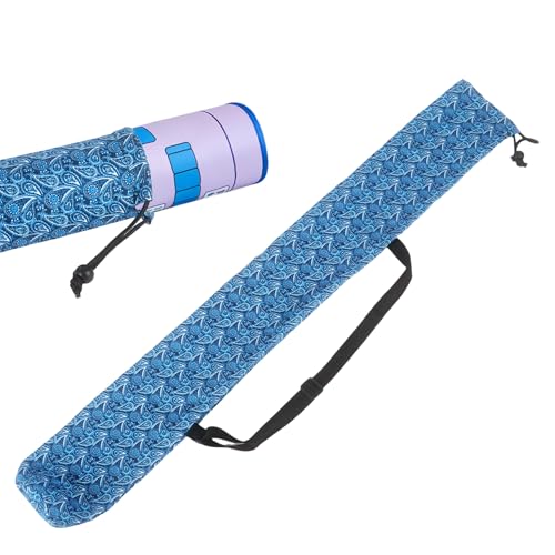 Bolsa impermeable azul para almacenamiento de tapete Mahjong 35 pulgadas