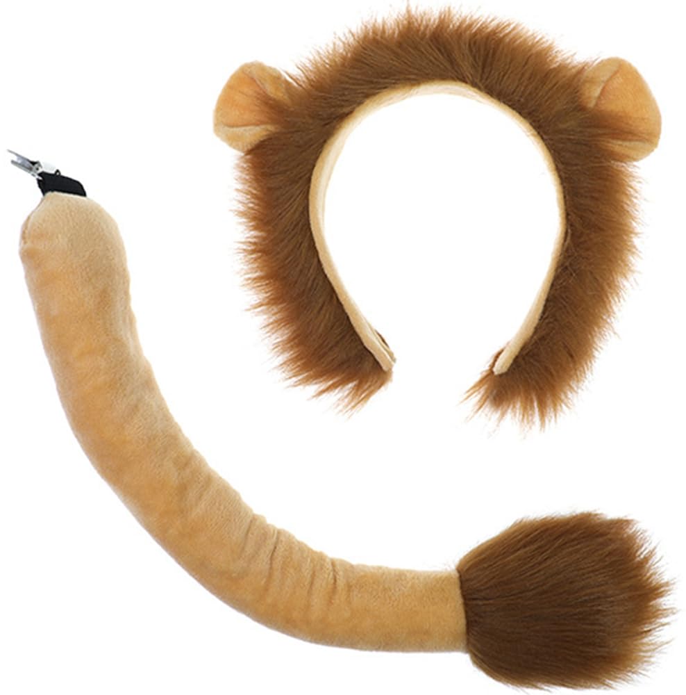 Amazon.co.jp: ライオン 猫耳 カチューシャ お尻尾 アクセサリー