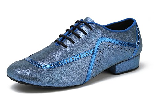 Minishion GL235 Mens Lace-up Glitter Fashion Tango Latin Ballroom Professional Dance Shoes