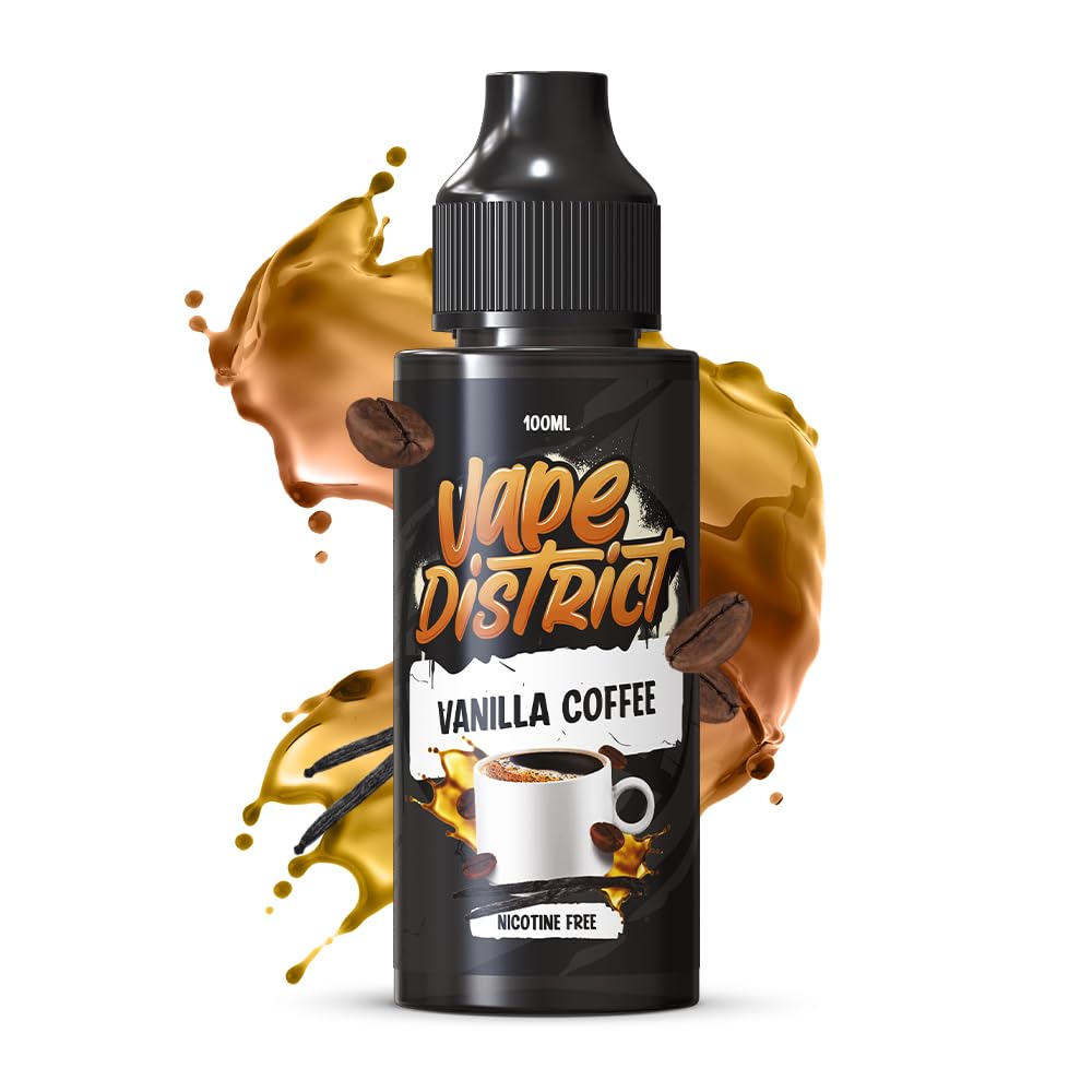 Vape District Vape Liquid 100ml Vanilla Coffee Ecig Juice E Liquid Nicotine  Free 70VG/30PG E Cigarette Sub Ohm Flavoured E Juice Short Fill: Amazon.co. uk: Electronics & Photo