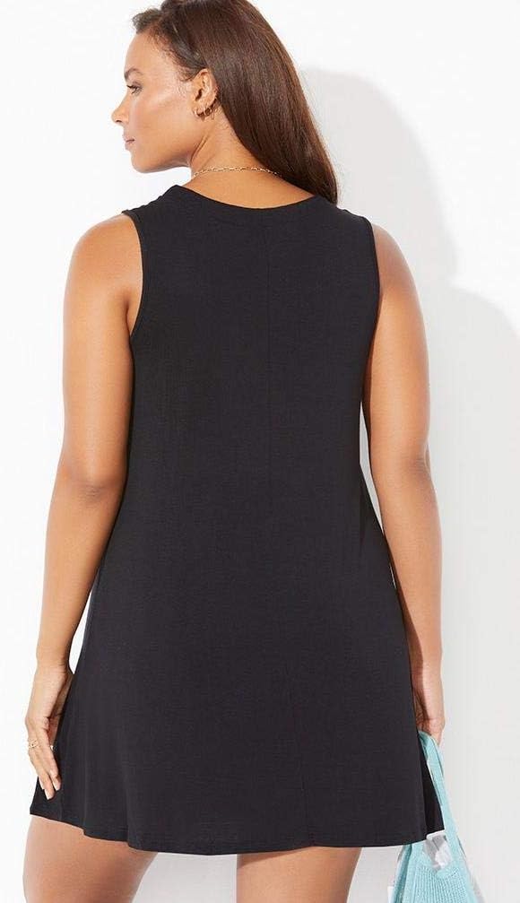 Swimsuits For All Women's Fiona V-Neck Cover Up Dress (Plus