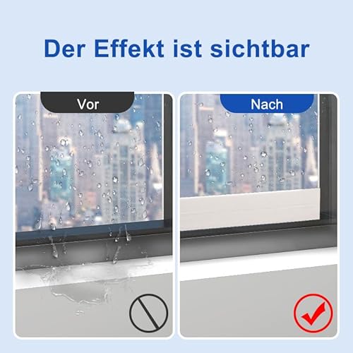 Fenster Kondensationsabsorber Anti Condensation Feuchtigkeitsabsorber Filzstreifen Kondensationsstreifen Weiß 3cm*4m