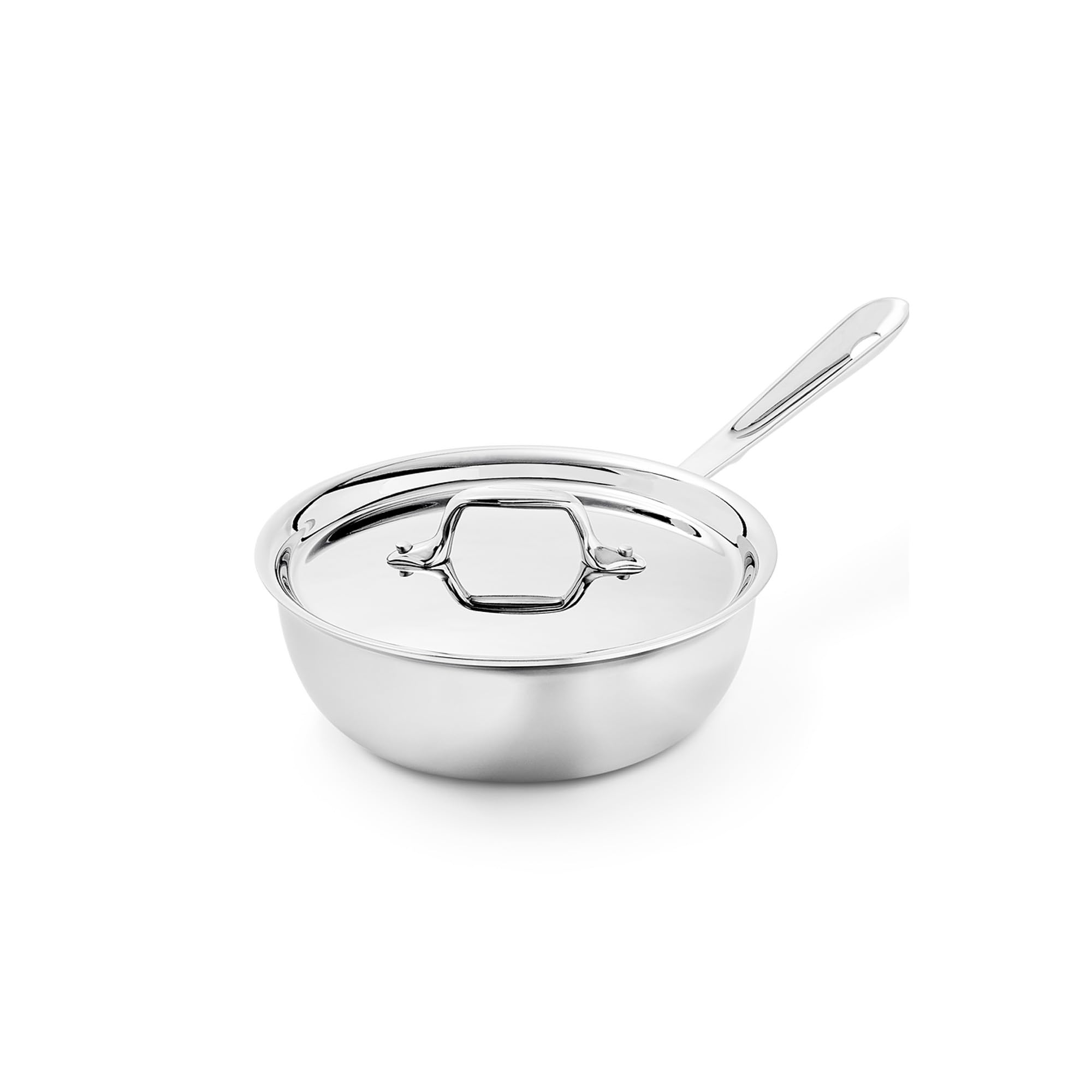 All-Clad D3® Stainless Steel 2Qt Saucier with Lid, Made in the USA