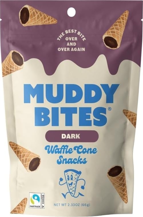 Muddy Bites - Dark Chocolate - Waffle Cone Snack Bite Sized ...