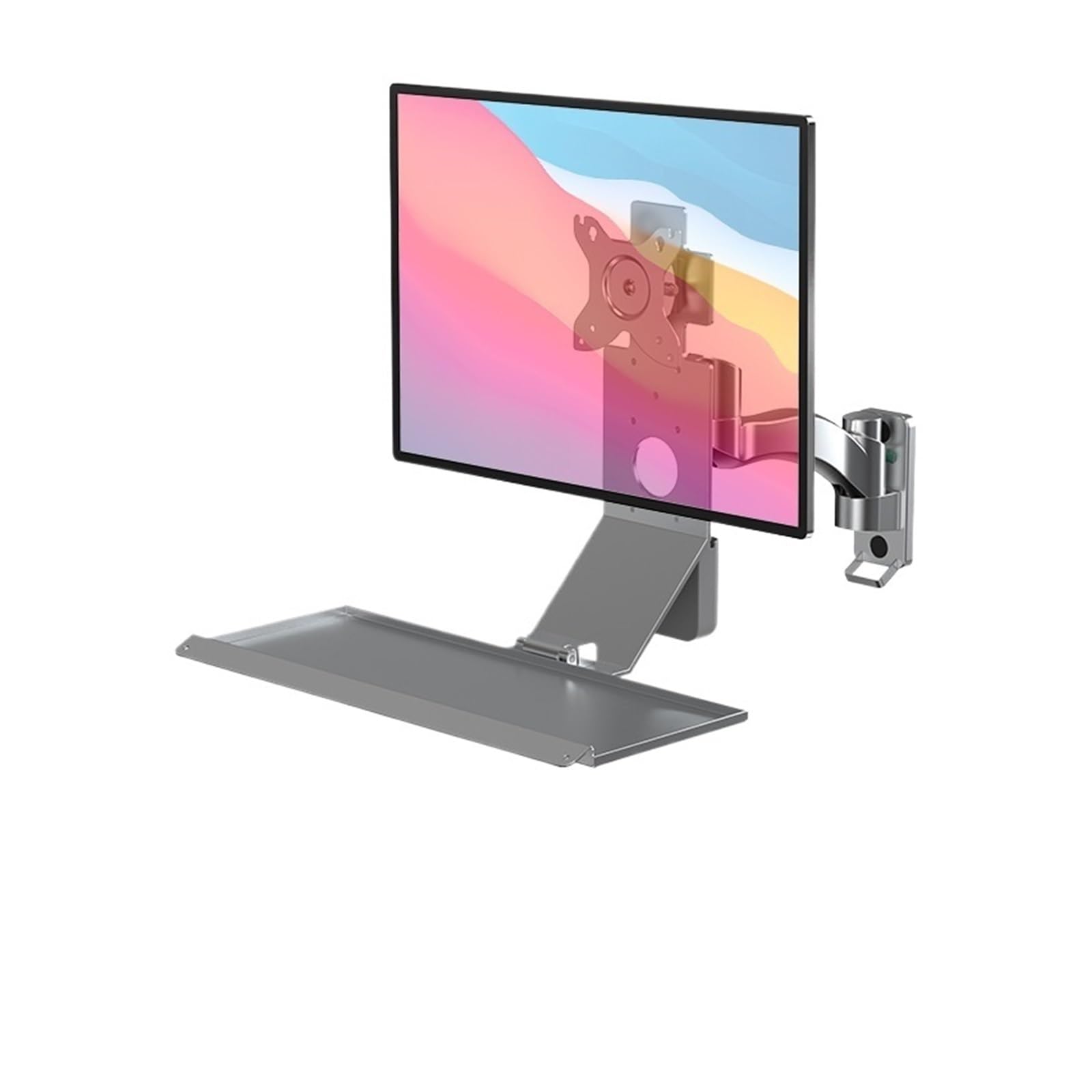 Ikpgbzxm Wks-2Silvertraysize190*450Mm Monitor Stand And Keyboard Tray(Wks-2Silvertraysize190*450Mm)