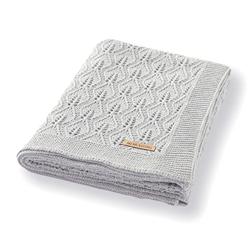 mimixiong Kuscheldecke gestrickt aus Baumwolle für Babys