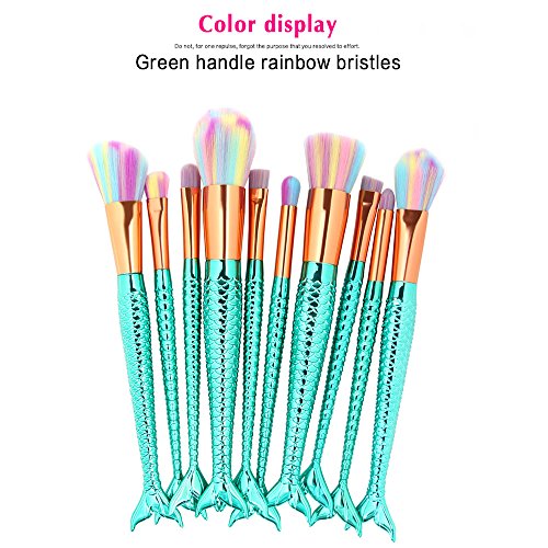 NEEDOON 11 Pezzi Pennelli, Sirena fondotinta fard