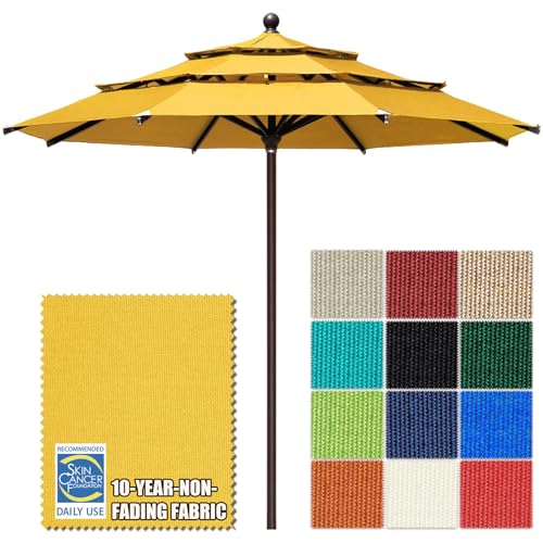 EliteShade USA 10-Year-Non-Fading 11ft 3-Tier Market Patio U...