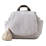 emoka ベビーリュック ワッフル ふわもこ リュック (ライトグレー)