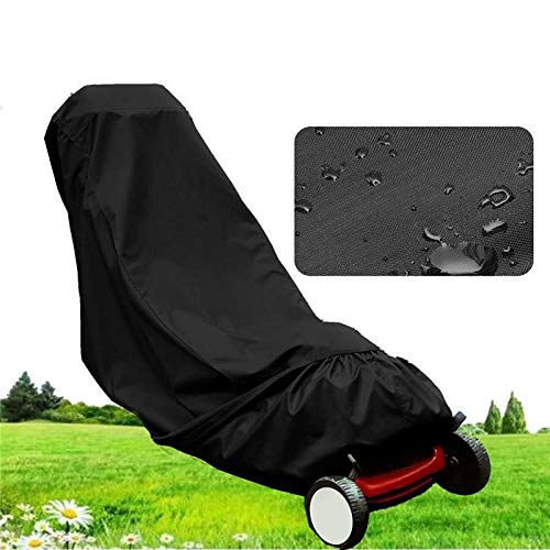 mychoose Lawn mower covers waterproof Black Polyester water resistant Dust proof Walk behind lawn mover outdoors 75 x 20 x 39 inches.