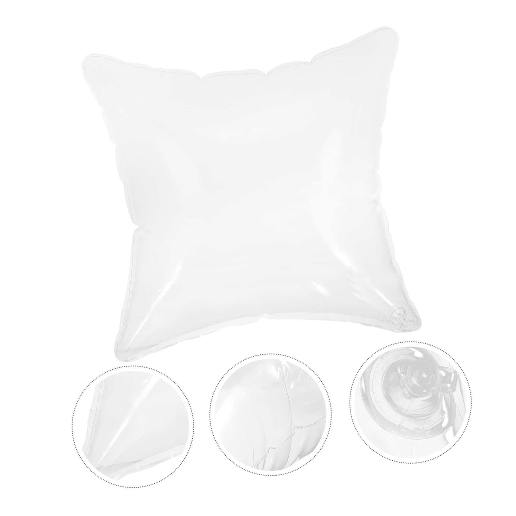 Cuscino Gonfiabile Trasparente per Campeggio e Divano, Pvc | Compagno da Viaggio, Si Sgonfia Facilmente, Altezza Regolabile, Riposo Sotto le Stelle