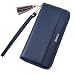 Cyanb Women Wallets Tassel Bifold Ladies Cluth Wristlet Wrist strap Long Purse
