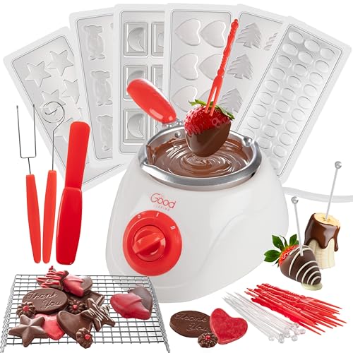 Comparison: Best Pot For Making Candy Electric Chocolate Melting Pot Set- Halloween Candy Bar Making or Fondue Fountain Kit w/ 30 Bonus Accessories-Dip, Drizzle & Decorate Strawberries, Marshmallow, Snacks- Party Appetizers Desserts