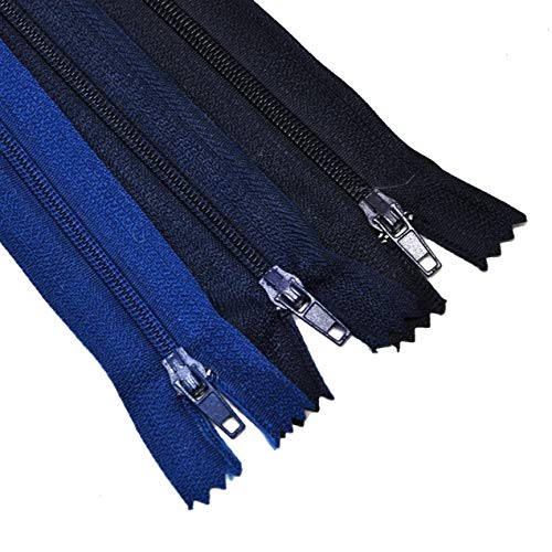 Image of Mandala Crafts 100 PCs Mixed Closed-End 8 Inch Nylon Zippers for Sewing