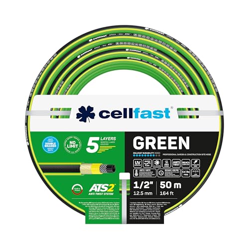 CELLFAST Green ATS2™ Gartenschlauch, 5-lagig, Doppelgeflecht, 1/2", 50 m