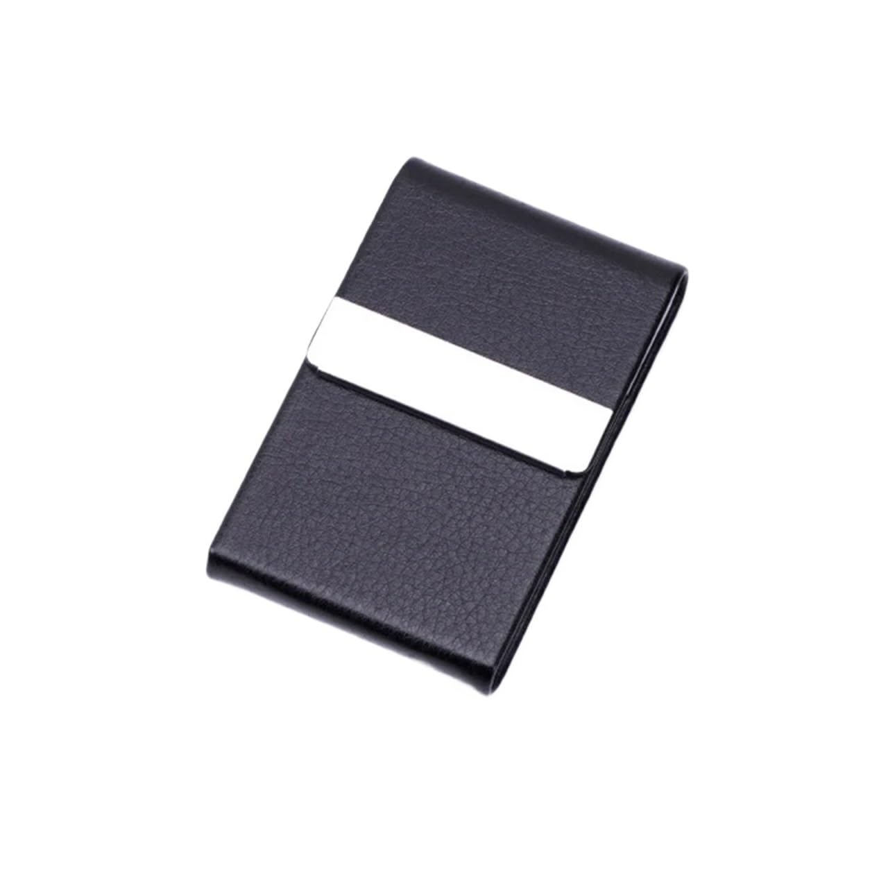 Vaeltor Colora 5Pcs Business Card Holder Case Man Slim Pu Leather Metal Pocket Shut Black Name(Colora)