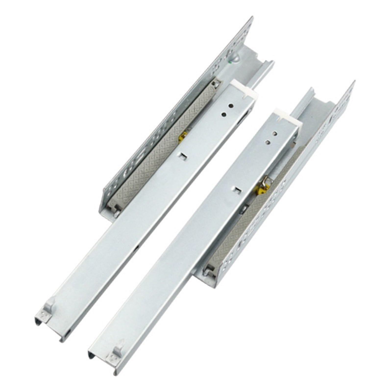 Oumifand Three-Foldhandle10inch250mm(16Plates) Three-Section Hidden Bottom Rail Mounted Buffer Damping Drawer Slide 2Pcs(Three-Foldhandle10inch250mm(16Plates))