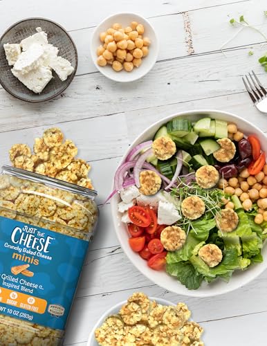 Image of Just the Cheese Minis - Grilled Cheese Crisps, 10 oz (Pack of 2), Delicious Low-Carb Lifestyle Protein Chips, High-Protein, Gluten-Free Crisps, Keto-Friendly, Zero Sugar, Perfect Snack for Adults