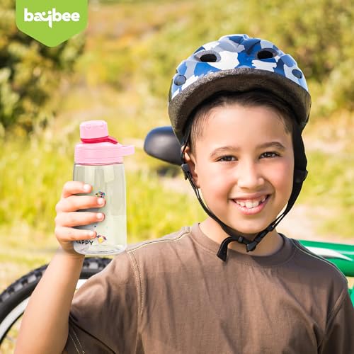 Image of BAYBEE Joy Baby Sipper Water Bottle for Kids | Spill-Proof & BPA Free Safe Sippy Water Bottle 480ml for Kids 6+ Months | Drinking Training Sipper Bottle for School Kids & Toddlers, Boys Girls (Pink)