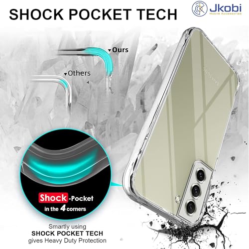 Image of Jkobi Back Case Cover for Samsung Galaxy S21 FE 5G (Silicone Clear Shockproof Case with Camera Protection | Soft and Flexible)