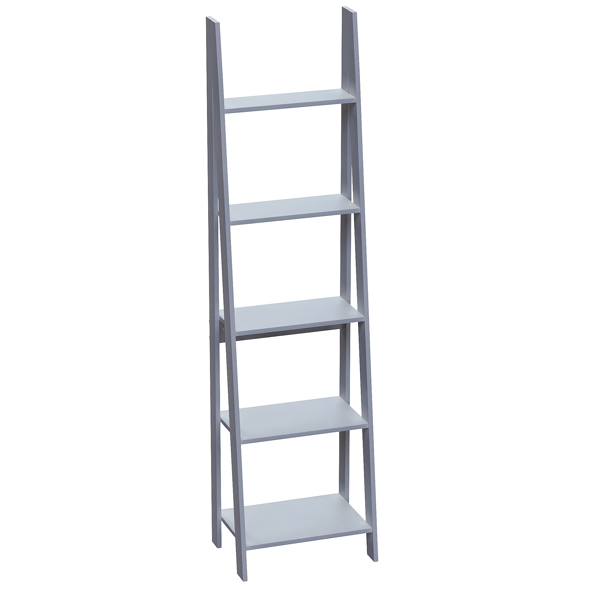 Vida Designs Bristol 5 Nivel Step Escalera Estantería, Moderno A-Frame Independiente Shelf Unit, Space-Saving Storage for Sala de Estar, Dormitorio or Oficina, H175.5xW48xD38.5cm (Gris)