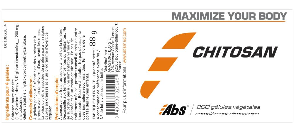 CHITOSAN PACK 3+1 GRATUIT 300 mg / 800 gélules | Digestion, Poids | Fabriqué en France