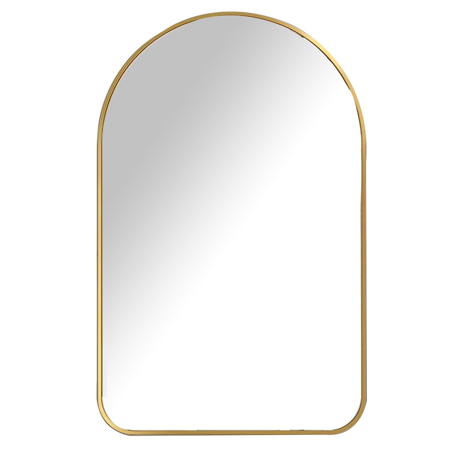 FGXHHS , Arched Wall Aluminum Frame Vanity Mirror for Living Room Bedroom Entryway Hallway(Gold,50x70cm(20x28inch))