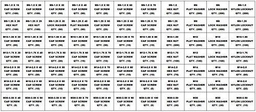 5135 Piece Metric Bolt, Nut, and Washer Assortment Hex Head Cap Screws, Flat and Lock Washers, Hex and Lock Nuts Grade 8.8 with (2) 40 Hole Bins