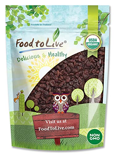 Organic Sultana Raisins, 1.5 Pounds – Non-Gmo, Unsweetened, Unsulfured, Lightly Coated With Organic Sunflower Oil, Vegan, Paleo Friendly, Bulk. No Sugar Added. Vitis Vinifera Linne #TOP19